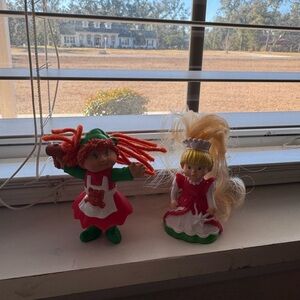 Red and Green Doll Figurines 90s y’all ❤️